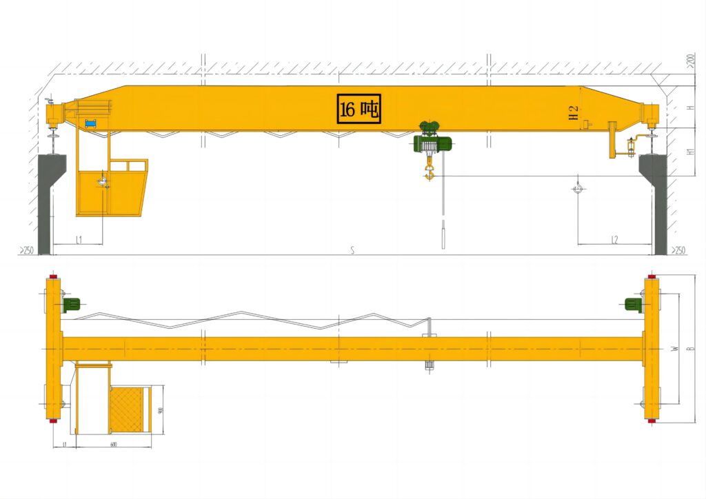 16噸單梁起重機結(jié)構(gòu)圖