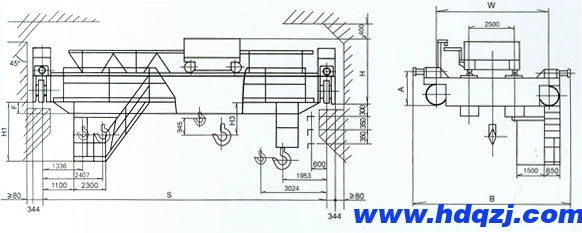 QD型50/10噸電動雙梁橋式起重機